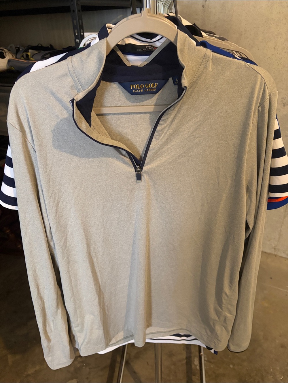 Polo Golf by Ralph Lauren Men's Long-Sleeve Quarter-Zip Pullover - Light Gray